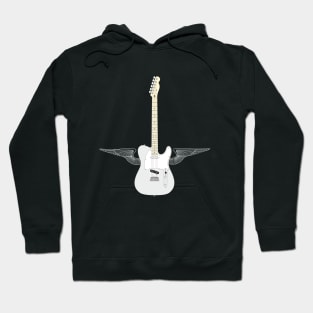 White Flying Guitar Hoodie